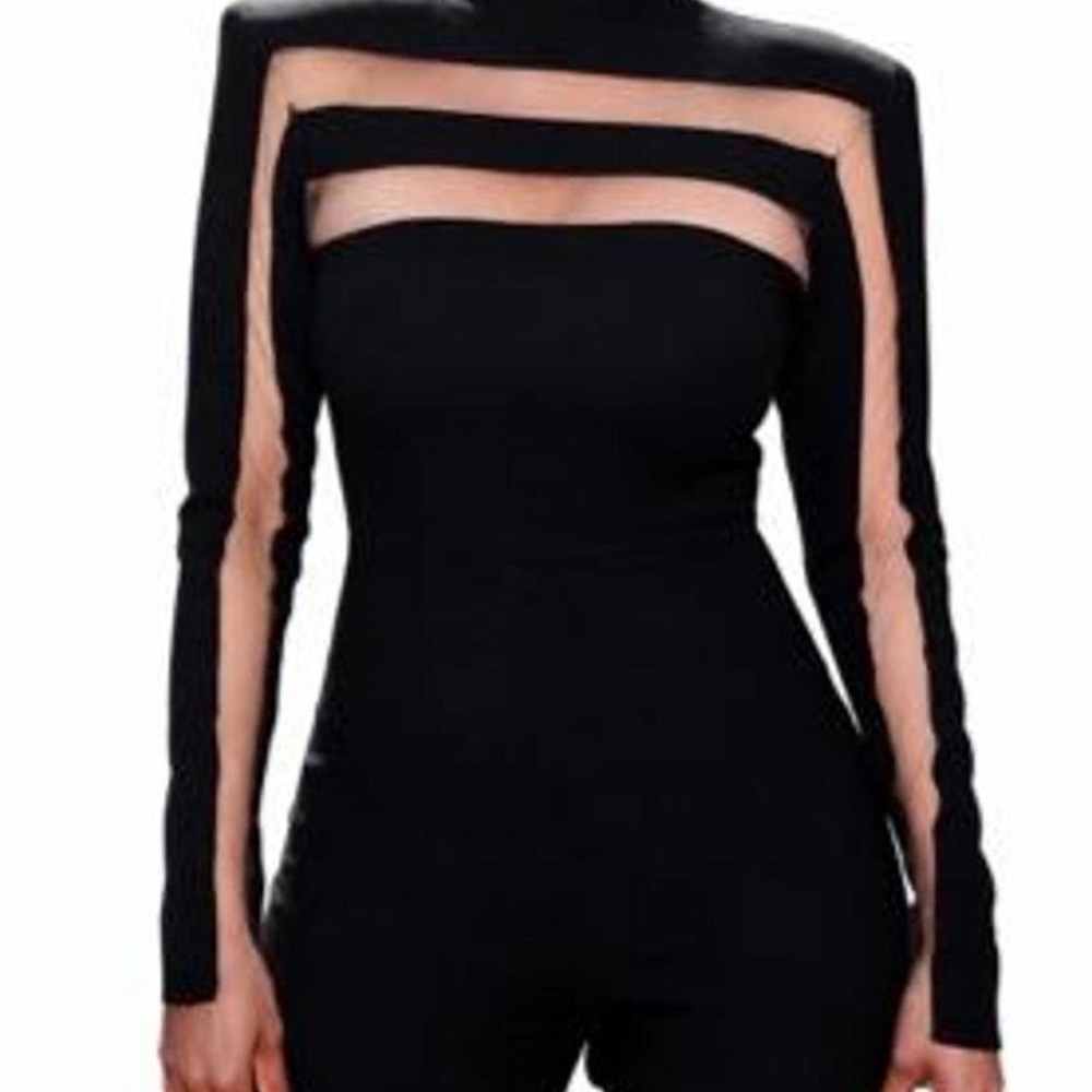 UOOZEE Women's Long Sleeve Skinny Mesh High Neck T-Shirt Top